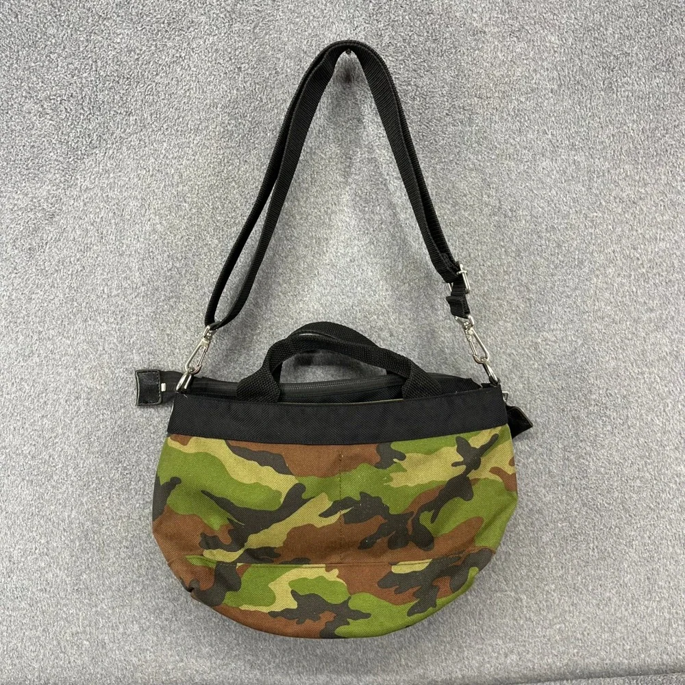 Virtual Trip Messenger Bag Green Camo Canvas nylon Crossbody Streetwear